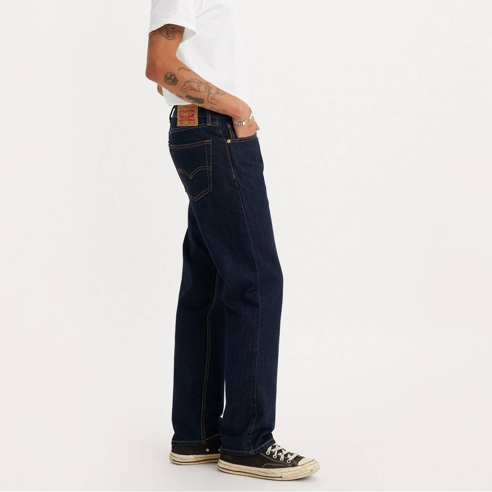 Levi's Men's 505 Regular Fit Dark Wash Jeans